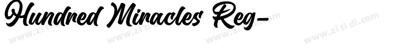 Hundred Miracles Reg字体转换